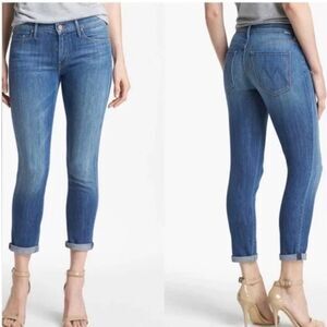 MOTHER Skinny not Skinny Tea for Two Light Blue Jeans Size 26